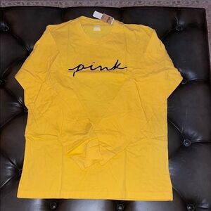 Victoria's Secret Pink Yellow Long Sleeve Shirt